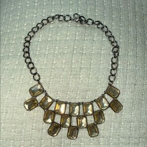 Elegant yellow and Silver Necklace